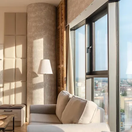 아파트 Ans Hanza Tower 17th Floor With View, Swimming Pool Area With Saunas, Viewing Terrace 슈체친