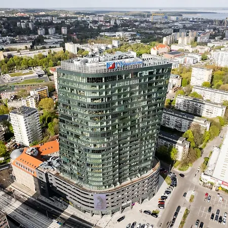 Ans Hanza Tower 17th Floor With View, Swimming Pool Area With Saunas, Viewing Terrace 公寓 什切青