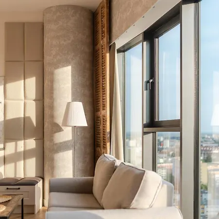 Апартаменты Ans Hanza Tower 17th Floor With View, Swimming Pool Area With Saunas, Viewing Terrace Щецин