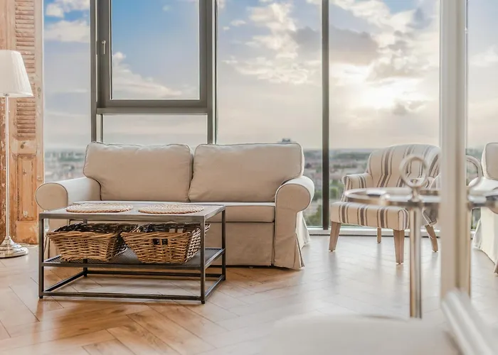 Apartment Ans Hanza Tower 17th Floor With View, Swimming Pool Area With Saunas, Viewing Terrace Szczecin