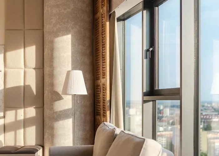 Apartment Ans Hanza Tower 17th Floor With View, Swimming Pool Area With Saunas, Viewing Terrace Szczecin